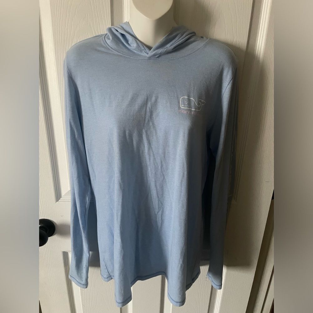 Vineyard Vines Women’s Lightweight Long Sleeve Hooded Tee Shirt Size Small